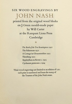 Lot 129 - Nash (John). Six Wood Engravings by John Nash...