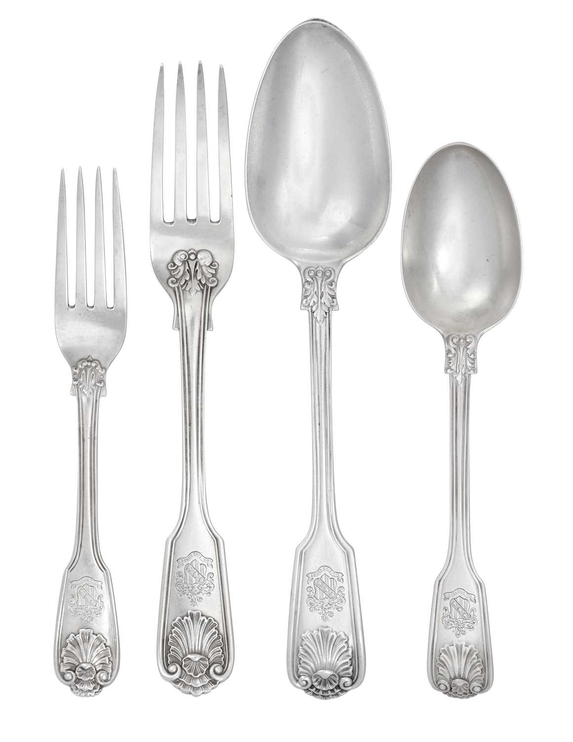 Lot 2063 - A Victorian and Edward VII Silver Table-Service