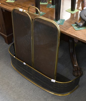 Lot 1258 - An Early 20th Century Pierced Brass Fender,...