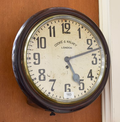 Lot 183 - A Mahogany Single Fusee Wall Timepiece,12 inch...