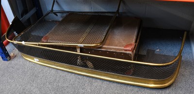 Lot 1262 - A Pierced Brass Fender, 112cm by 25cm by 22cm,...