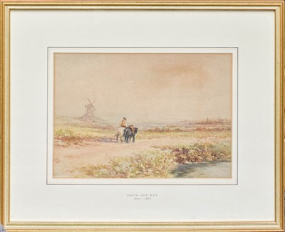 Lot 1012 - David Cox (1783-1859) Two pack-ponies on a...