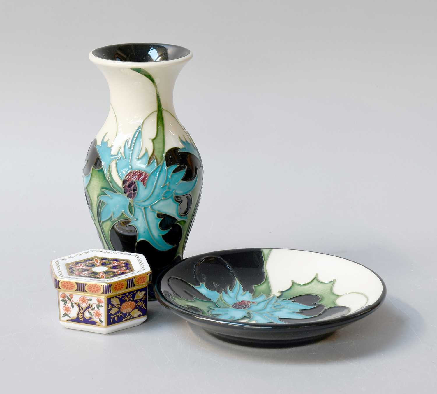 Lot 204 - A Modern Moorcroft Pottery Vase, ''Sea Holly''...