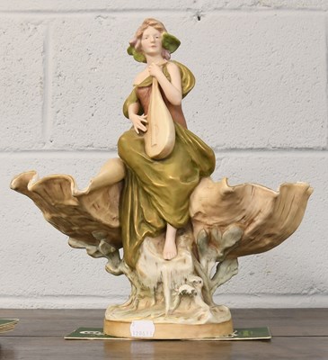 Lot 236 - A Royal Dux Figural Porcelain Centrepiece, of...