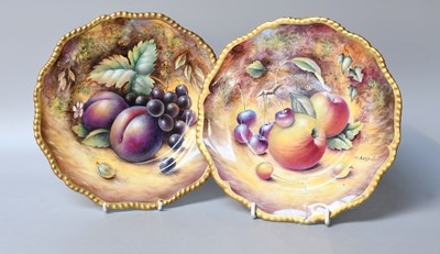 Lot 151 - Two Royal Worcester Porcelain Plates, by P....