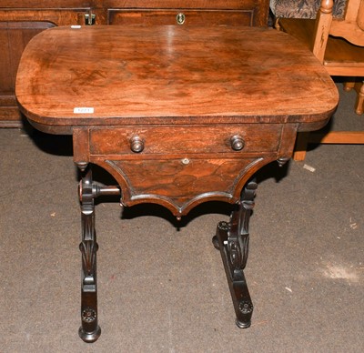 Lot 1271 - A Victorian Rosewood Worktable, makers...