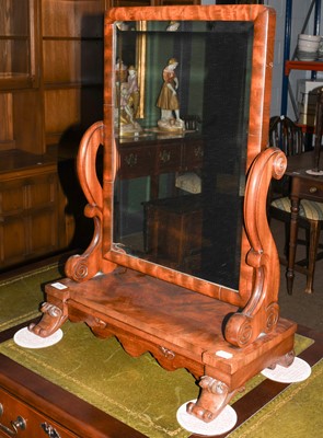 Lot 1280 - A Victorian Mahogany Dressing Table Mirror,...