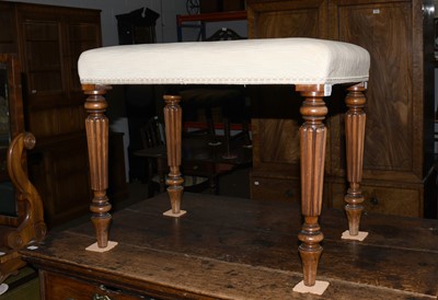 Lot 1282 - A George IV Mahogany Stool, the rectangular...