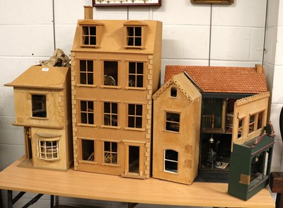 Lot 1304 - A Modern Three Storey Dolls House, with dormer...