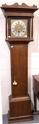 Lot 1353 - An Oak Thirty Hour Striking Longcase Clock, 11...