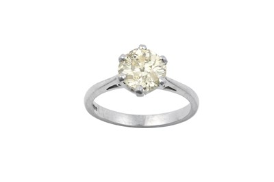 Lot 2224 - A Platinum Diamond Solitaire Ring the old cut...