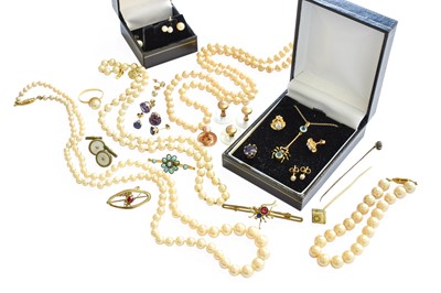 Lot 272 - A Small Quantity of Jewellery, including a...