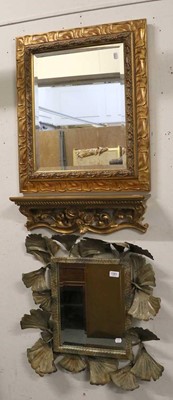 Lot 1381 - A Modern Gilt Framed Wall Mirror, with...