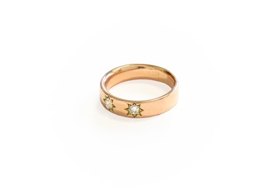 Lot 300 - A Diamond Two Stone Ring, the rose plain...