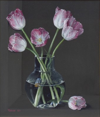 Lot 1048 - Tobias Harrison (b.1950) Still life of tulips...