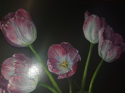 Lot 1048 - Tobias Harrison (b.1950) Still life of tulips...