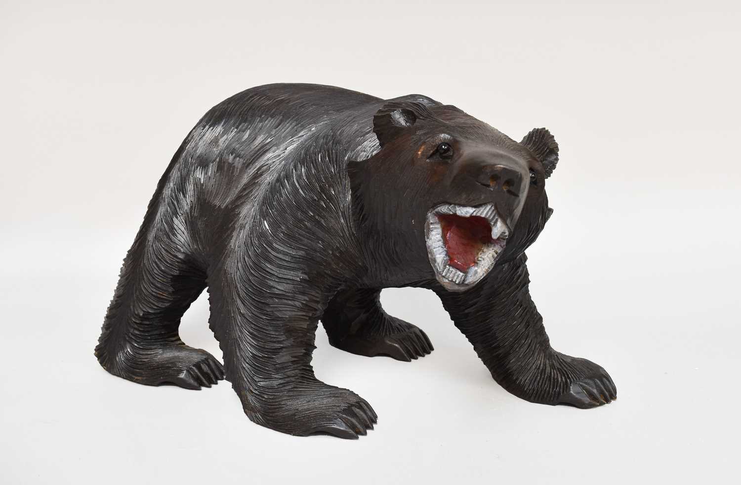 Lot 174 - A Black Forest Style Carved Wooden Bear, 34cm...
