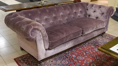 Lot 1365 - A Large Chesterfield, 244cm