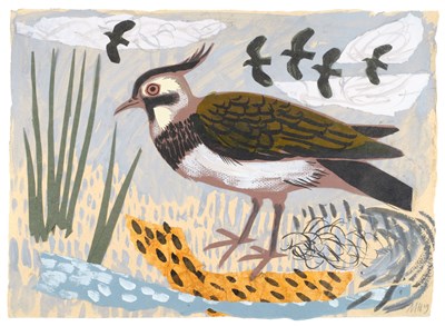 Lot 129 - Mark Hearld (b.1974) "Lapwing" Initialled and...