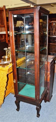 Lot 942 - Edwardian glazed shop display cabinet with hinged door