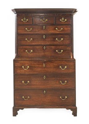 Lot 327 - A George III Mahogany Chest on Chest, late...