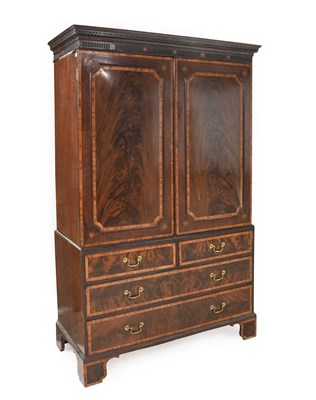 Lot 325 - A George III Flame Mahogany, Marquetry Inlaid...