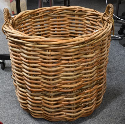 Lot 1298 - A Large Log Basket, with twin carrying handles,...