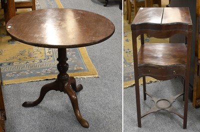 Lot 1338 - A George III Mahogany Snap Top Tripod Table,...