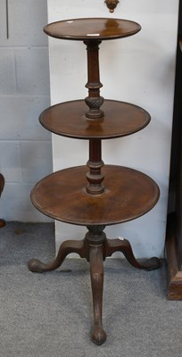 Lot 1165 - A George III Mahogany Three Tier Dumb Waiter,...