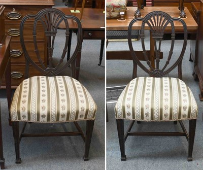 Lot 1228 - A Pair of George III Mahogany Hepplewhite Side...