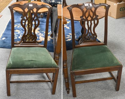 Lot 1293 - A Pair of George III Mahogany Chippendale...