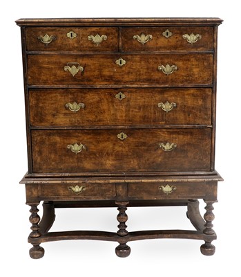 Lot 836 - A George II Walnut, Featherbanded and...