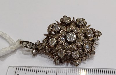 Lot 2284 - A Diamond Brooch/Pendant, circa 1880 the...