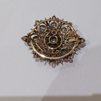 Lot 2284 - A Diamond Brooch/Pendant, circa 1880 the...