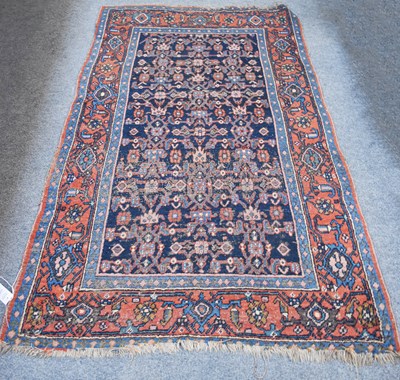 Lot 1088 - Portuguese Flat-Woven Rug, the diamond lattice...