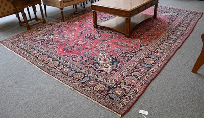 Lot 1209 - Mashad Carpet, the raspberry field decorated...