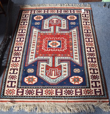 Lot 1202 - Konya Rug, the indigo field with Sewan shield...