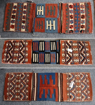 Lot 1210 - Anatolian Kilim Khorgeen, the field comprised...