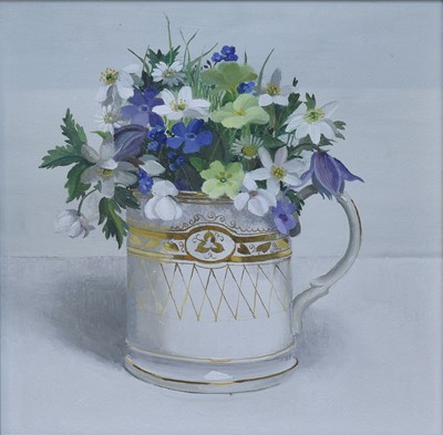 Lot 1047 - Audrey Johnson (1918-2010) Spring flowers in a...