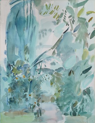 Lot 1066 - Liz Keyworth (Contemporary) Garden scene...