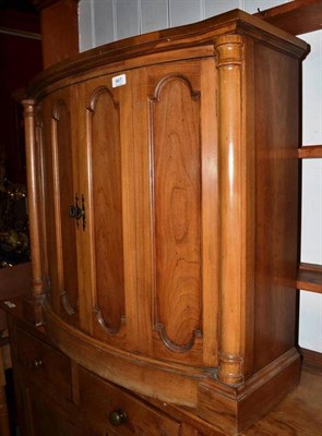 Lot 967 - A pair of reproduction bow fronted storage cupboards