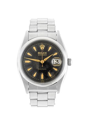 Lot 2168 - Rolex: A Stainless Steel Calendar Centre...