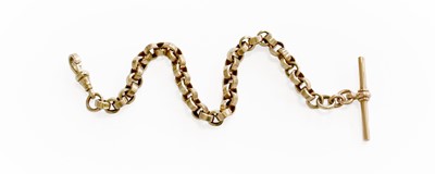 Lot 366 - A Watch Chain, converted to a bracelet, with 9...