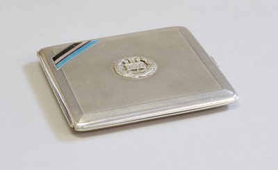 Lot 96 - A George V Silver and Enamel Cigarette-Case,...