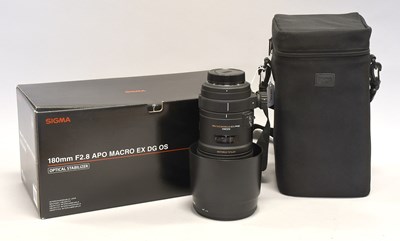 Lot 170 - Sigma f2 180mm APO Macro EX DG OD Lens