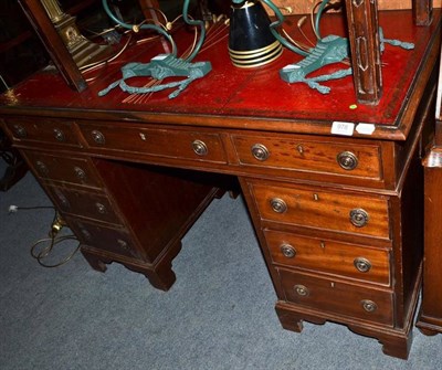 Lot 978 - Mahogany double pedestal desk