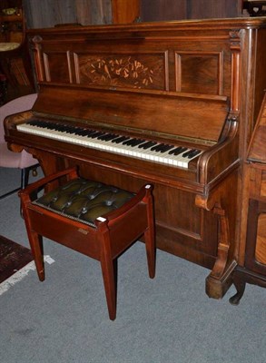 Lot 984 - Upright over-strung piano and stool