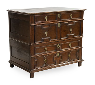 Lot 800 - An Oak Chest of Drawers, late 17th century, in...