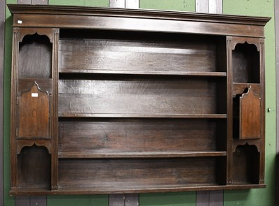 Lot 1312 - An 18th Century Dresser Rack, with checked...