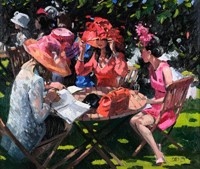 Lot 99 - Sherree Valentine Daines (b.1956) "Race Day...